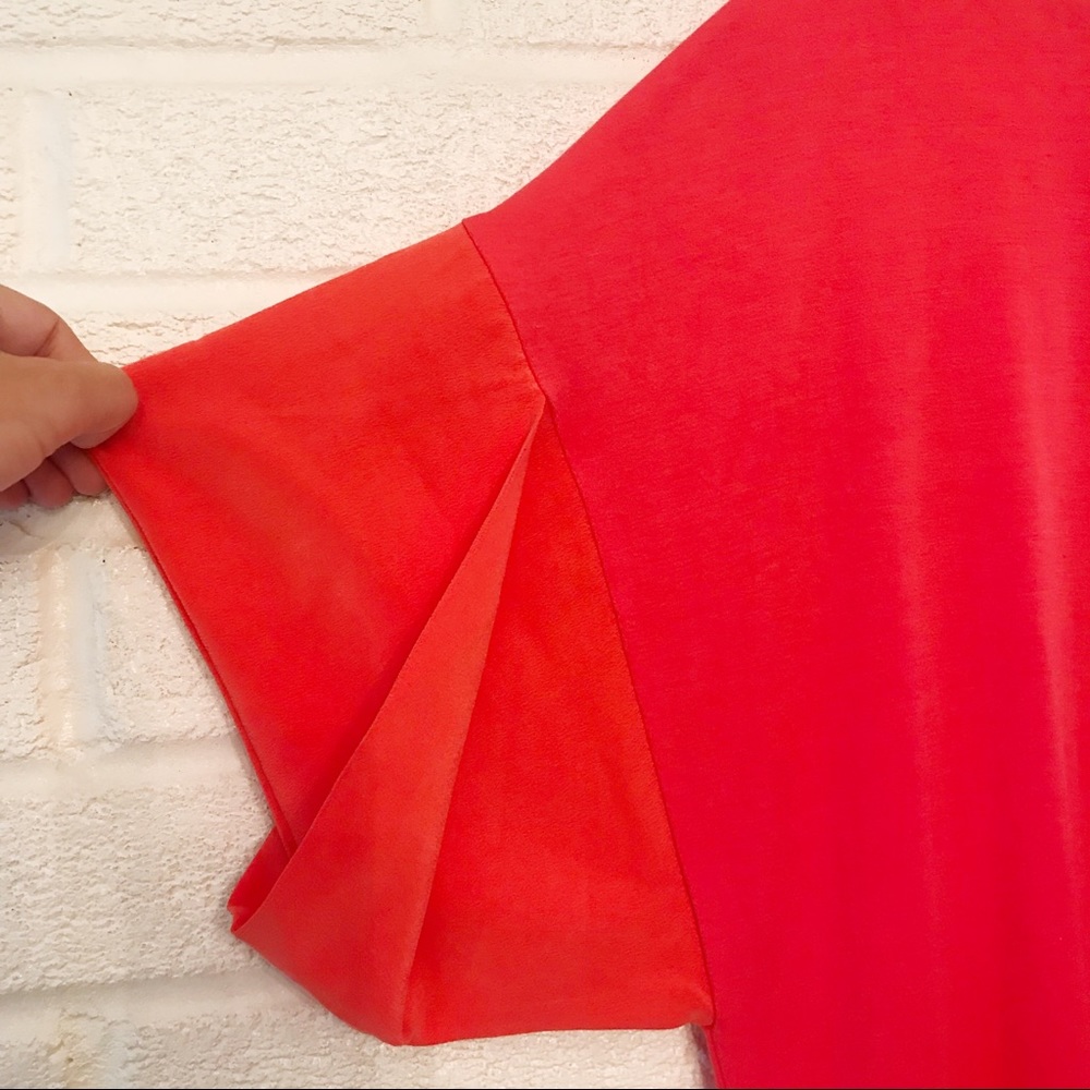 COS Orange Pink Tunic Dress With Silk Cuffs XS - Picture 3 of 6